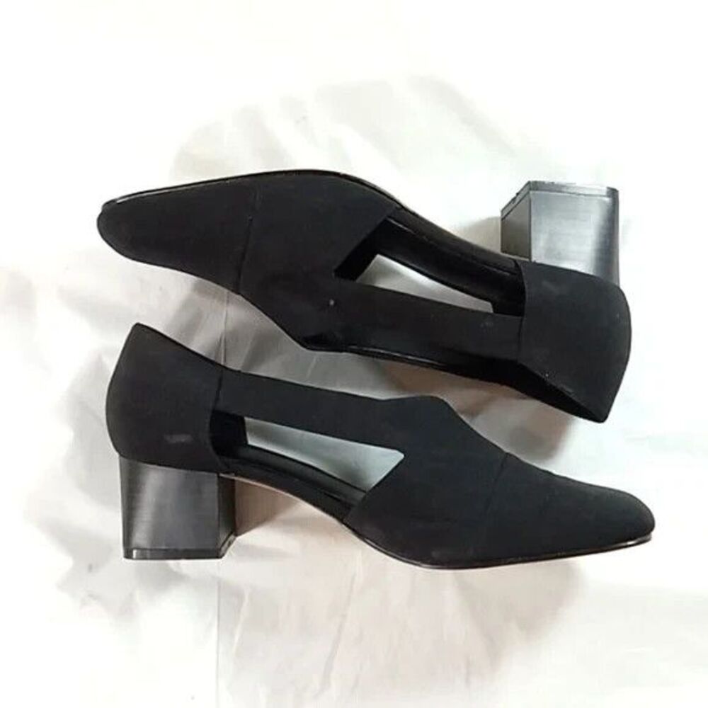 Vintage 90s Y2K Fashion bug size 8 black Chunky Block heels Whimsigoth Office - Picture 1 of 10